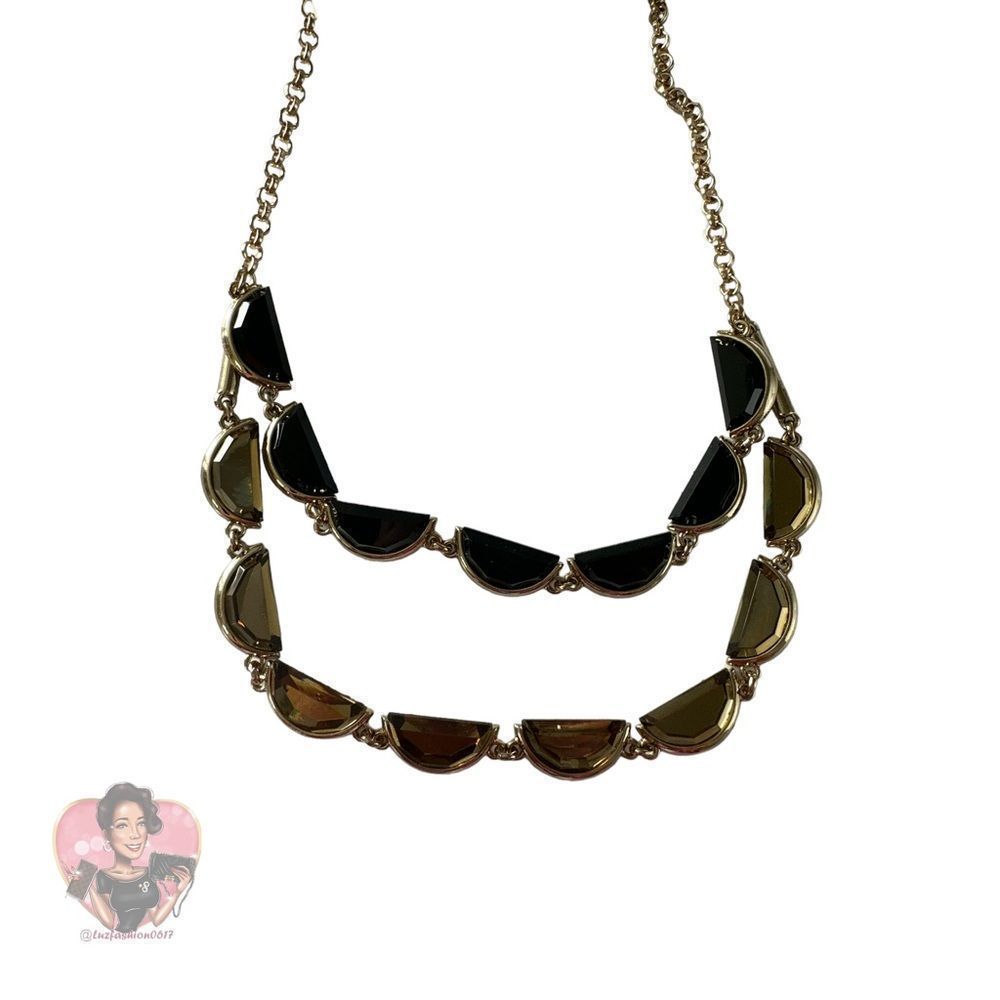 COLDWATER CREEK 2 Layer Crescent Necklace